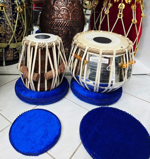 maga mart MM152 Professional Quality Steel Body Tabla Ring Pad +Hammer Free Cover Bag Tabla-picture-39