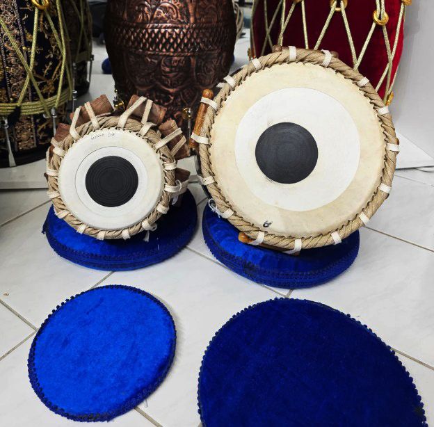 khalsa musical KM154 Iron Bayan Sheesham Dayan + Hammer Ring Pad+ Tabla Bag Tabla-picture-46