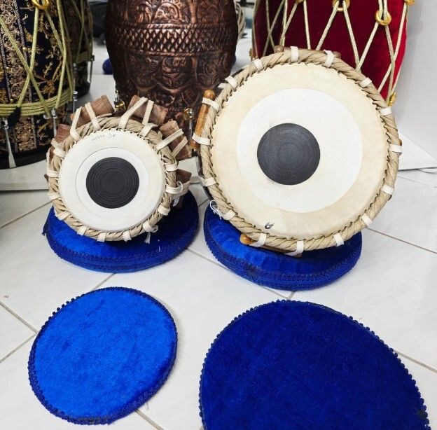khalsa musical KM140 Iron Bayan Sheesham Dayan + Hammer Ring Pad+ Tabla Bag Tabla-picture-27