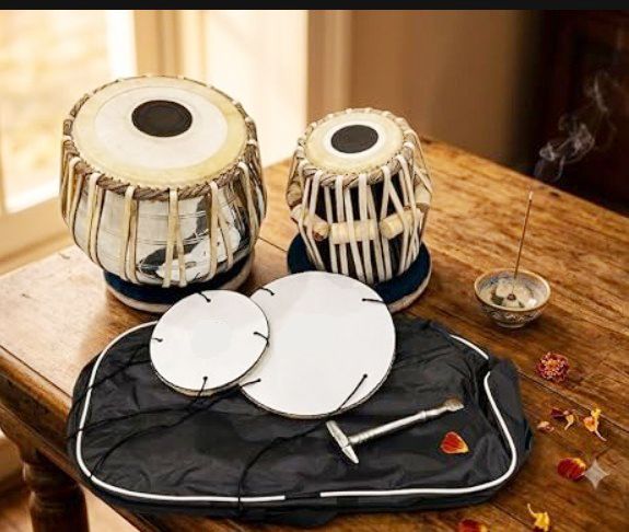 khalsa musical KM196 Iron Bayan Sheesham Dayan + Hammer Ring Pad+ Tabla Bag Tabla-picture-4