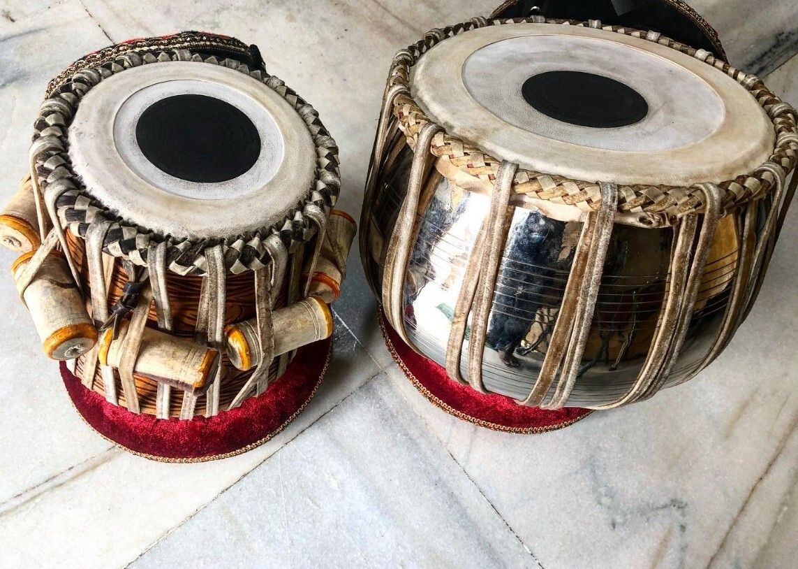 khalsa musical KM132 Iron Bayan Sheesham Dayan + Hammer Ring Pad+ Tabla Bag Tabla-picture-36