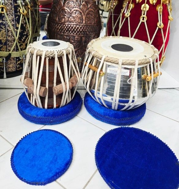 khalsa musical KM138 Iron Bayan Sheesham Dayan + Hammer Ring Pad+ Tabla Bag Tabla-picture-30