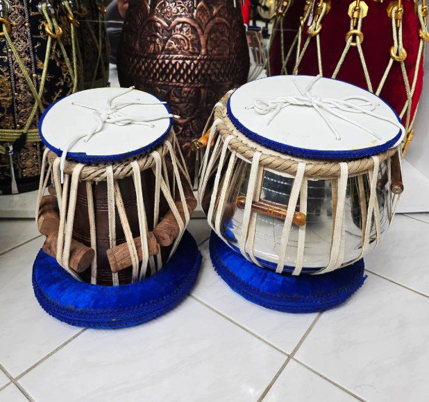 khalsa musical KM149 Iron Bayan Sheesham Dayan + Hammer Ring Pad+ Tabla Bag Tabla-picture-34