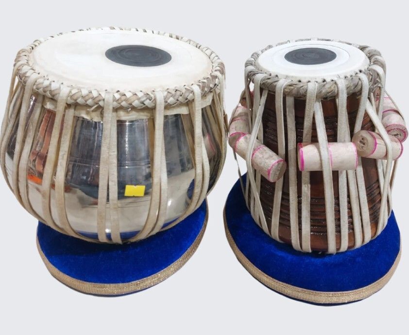 khalsa musical KM159 Iron Bayan Sheesham Dayan + Hammer Ring Pad+ Tabla Bag Tabla-picture-49