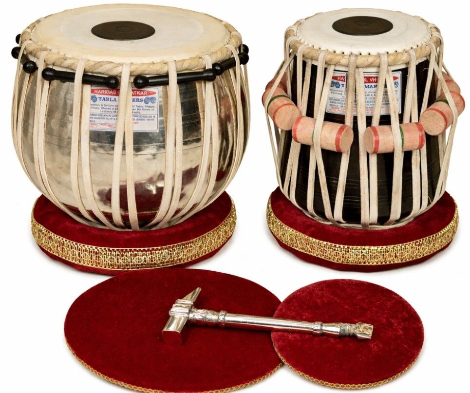 khalsa musical Iron Bayan Sheesham Dayan + Hammer Ring Pad+ Tabla Bag Tabla-picture-2