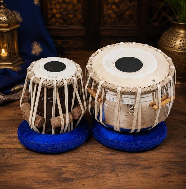 khalsa musical KM133 Iron Bayan Sheesham Dayan + Hammer Ring Pad+ Tabla Bag Tabla-picture-28
