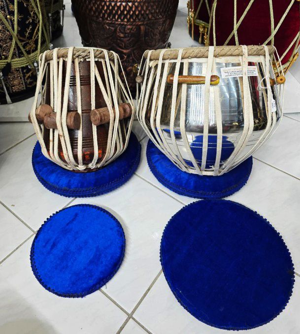 khalsa musical KM153 Iron Bayan Sheesham Dayan + Hammer Ring Pad+ Tabla Bag Tabla-picture-41
