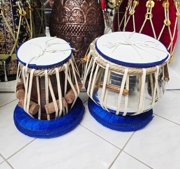 khalsa musical KM135 Iron Bayan Sheesham Dayan + Hammer Ring Pad+ Tabla Bag Tabla-picture-32