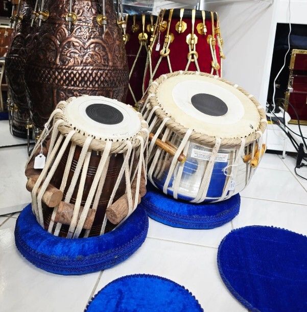 khalsa musical KM136 Iron Bayan Sheesham Dayan + Hammer Ring Pad+ Tabla Bag Tabla-picture-31
