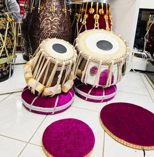 khalsa musical KM105 Iron Bayan Sheesham Dayan + Hammer Ring Pad+ Tabla Bag Tabla-picture-37