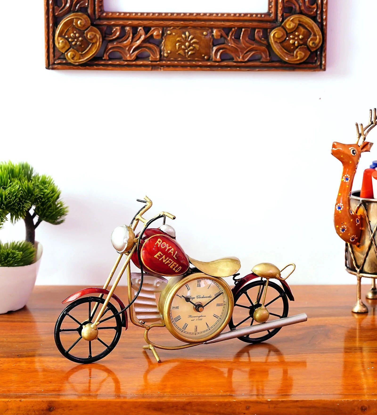 craft tree Analog Red Clock-picture-12