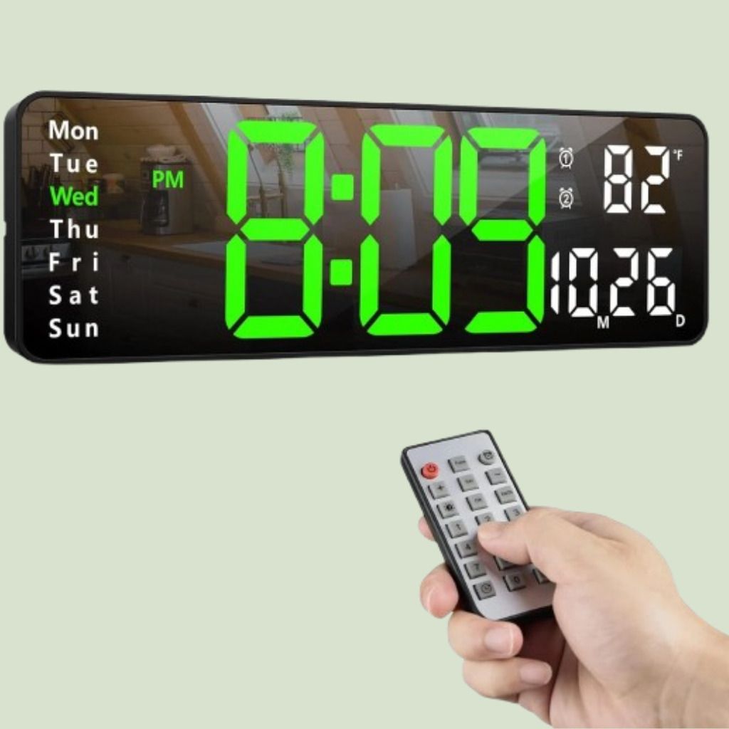 moksha mart Digital Black Clock-picture-25