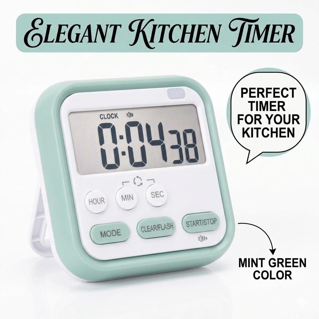 elara collective Digital Pastel Green Clock-picture-22