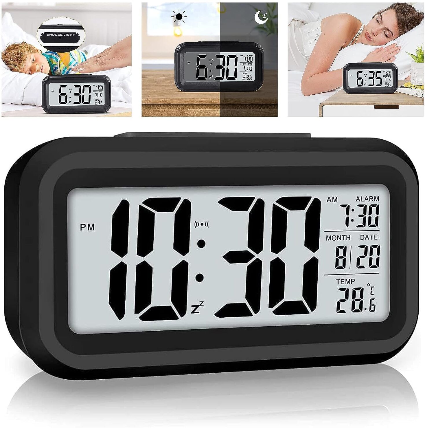 Digital Black Clock