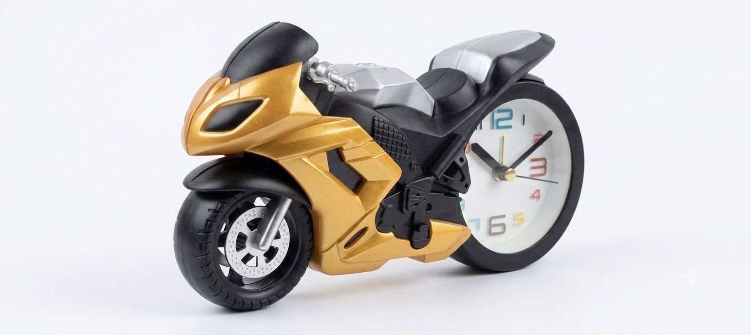 uvis traders Analog Bike with Silver seat Clock-picture-0