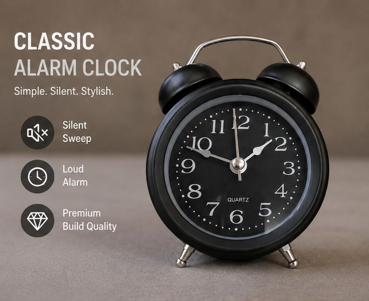 aavira Analog Black Clock-picture-2