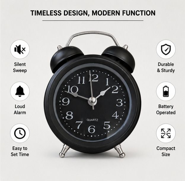 snazzy shop Analog Black Clock-picture-34