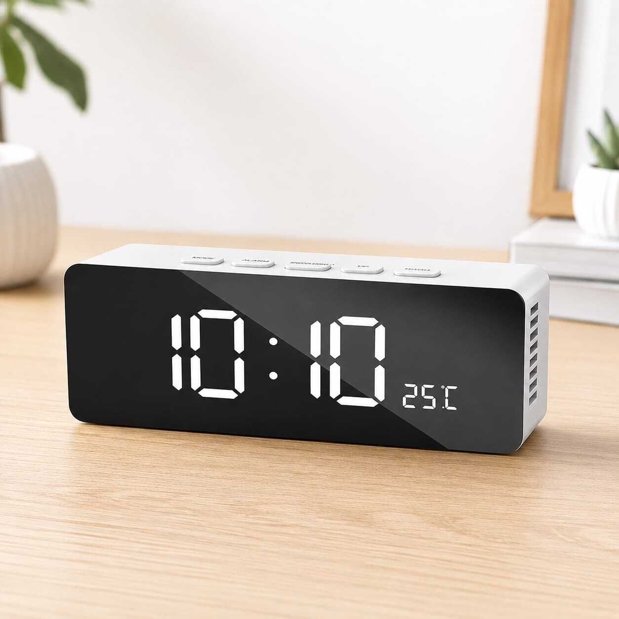 Digital White Clock-image-10