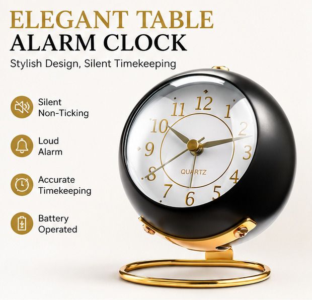 aavira Analog Black Clock-picture-11