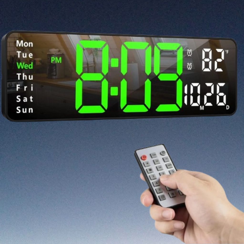 moksha mart Digital Black Clock-picture-27