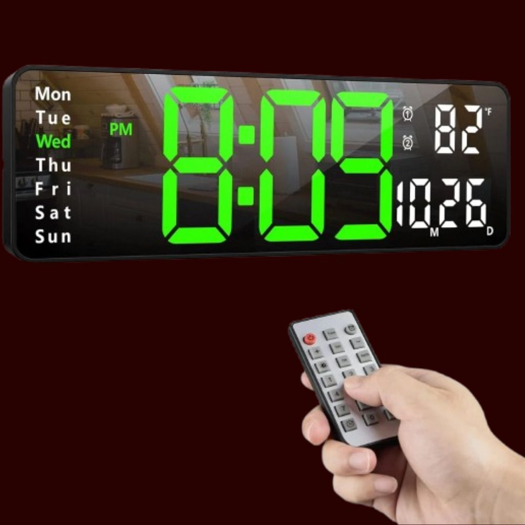 moksha mart Digital Black Clock-picture-24