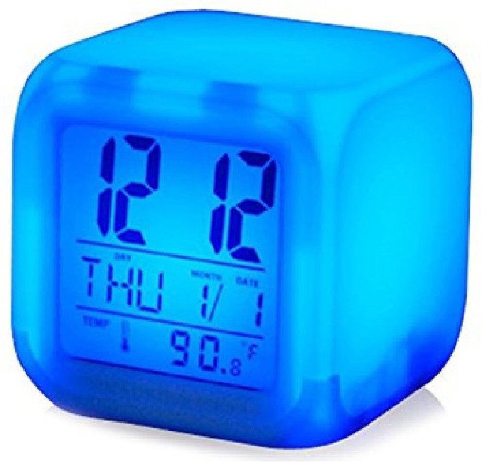 kraftmasters Digital Colour Changing Clock Bedside Room DÃ©cor High Quality with Alarm Timer Digital Clock. Clock image 1