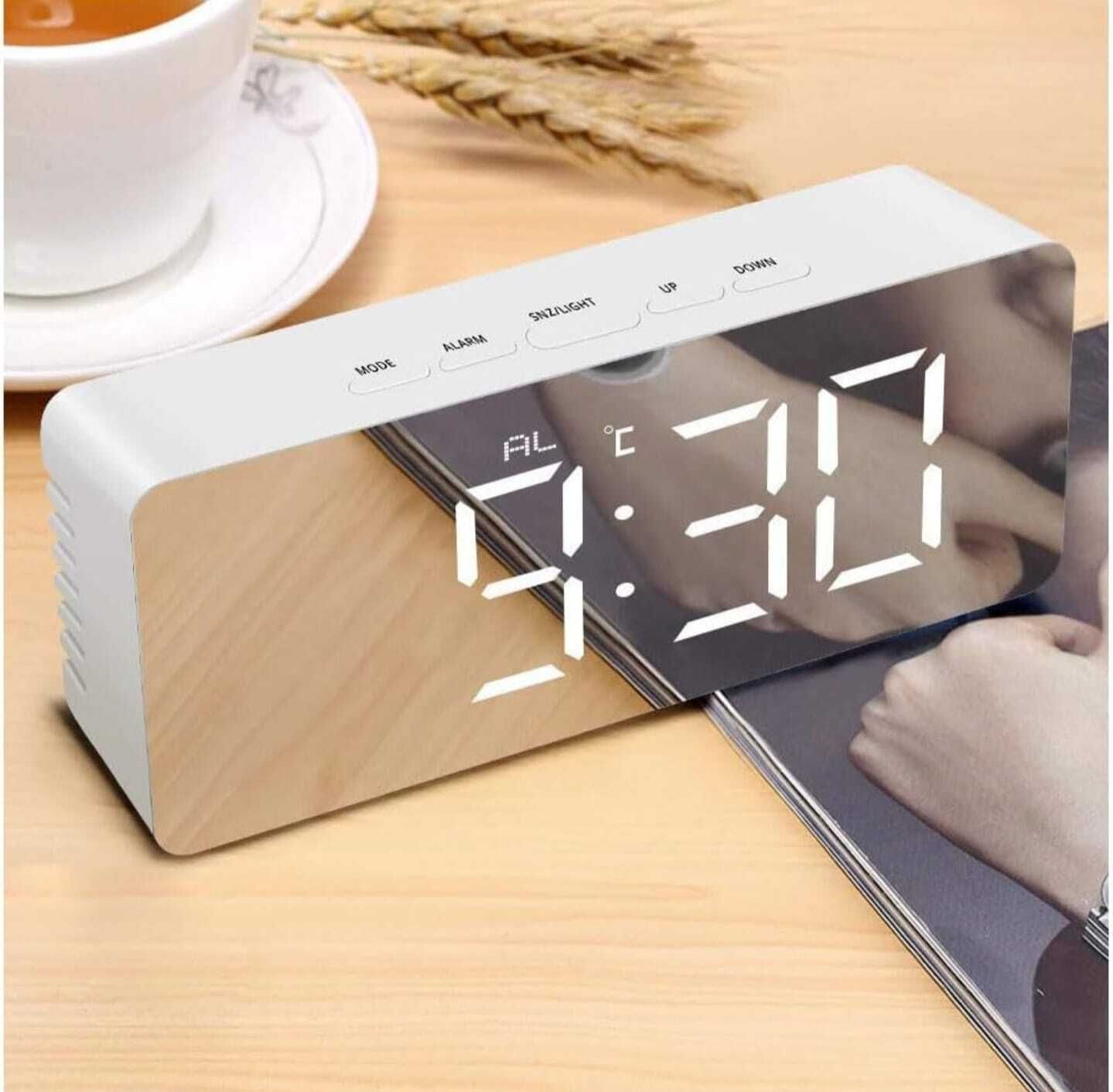 kamaldeep Digital White Clock-picture-1