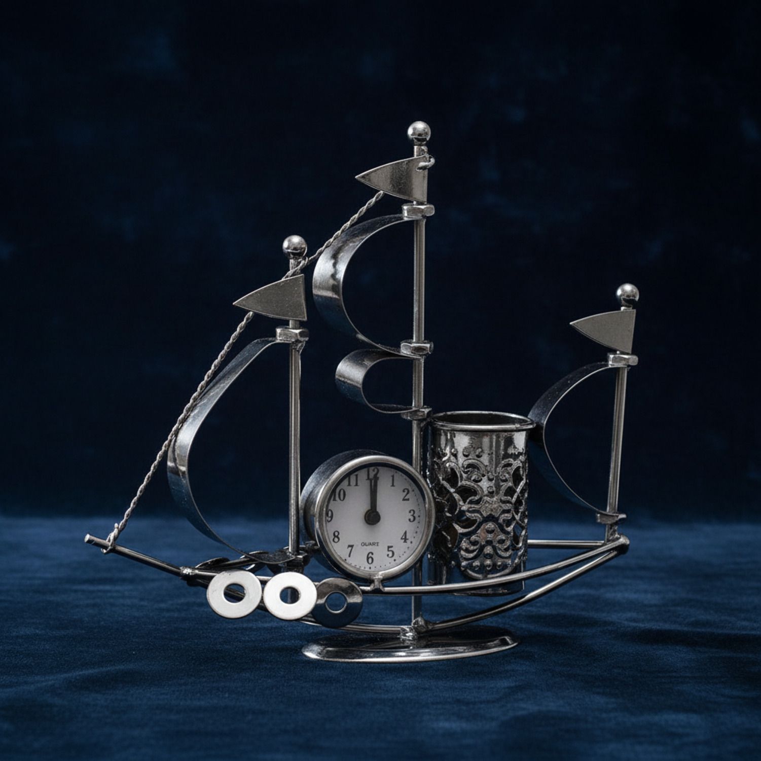adoxer Analog Silver Clock-picture-2