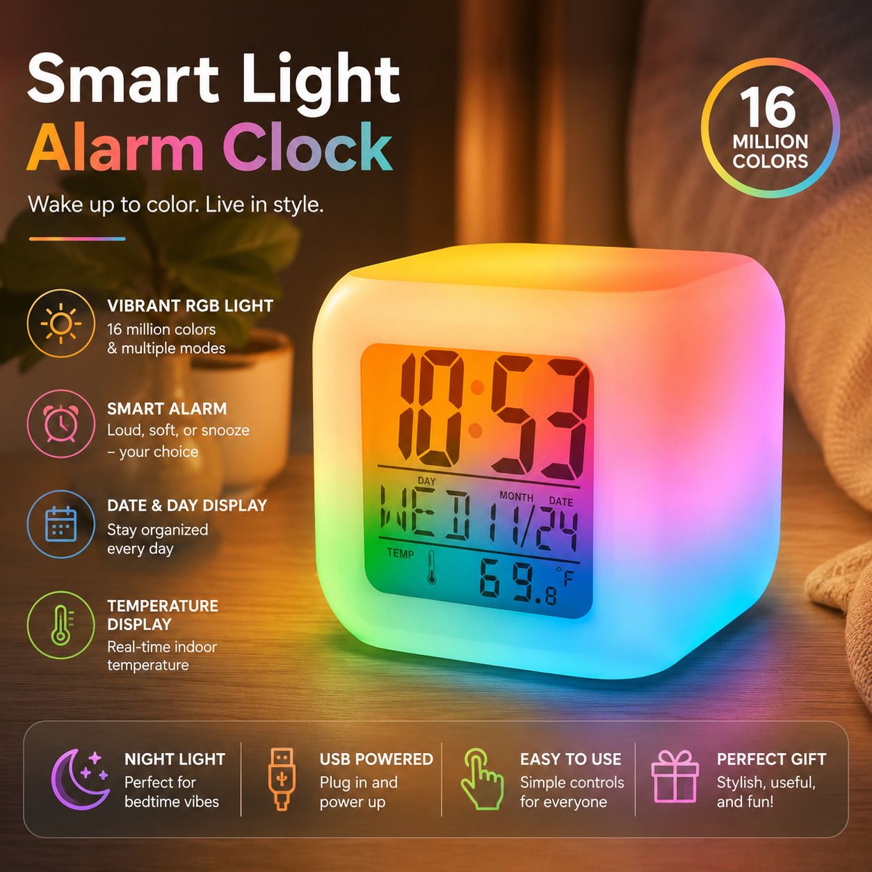 sanjib e commerss Digital White Clock-picture-15