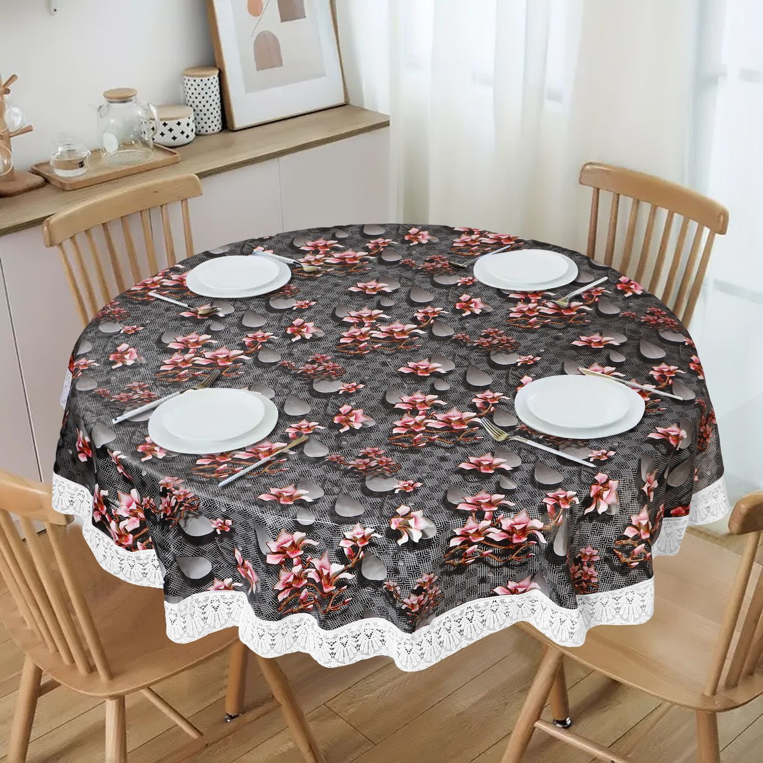 PVC 6 Seater Geometric Table Cover-image-16