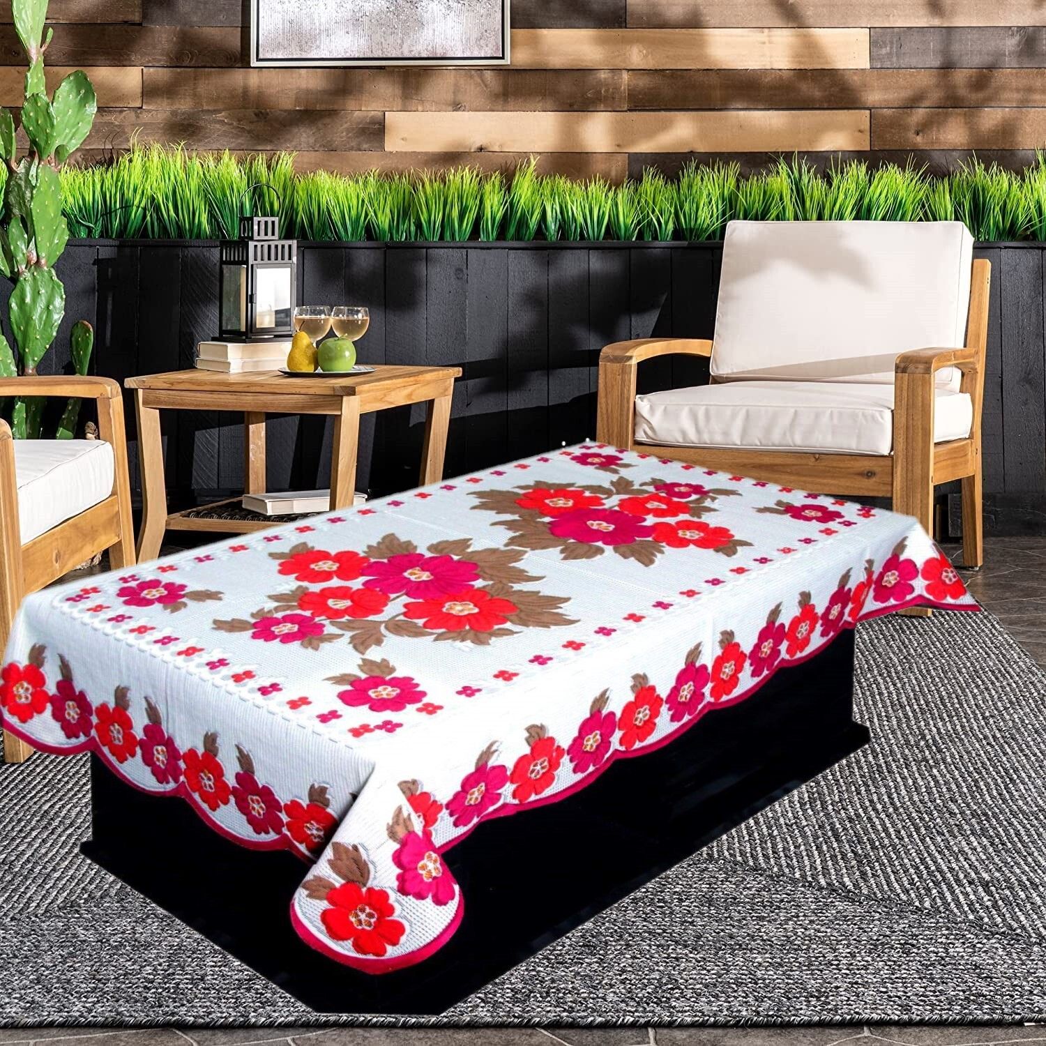 ag creations Cotton 4 Seater Floral Table Cover-picture-18