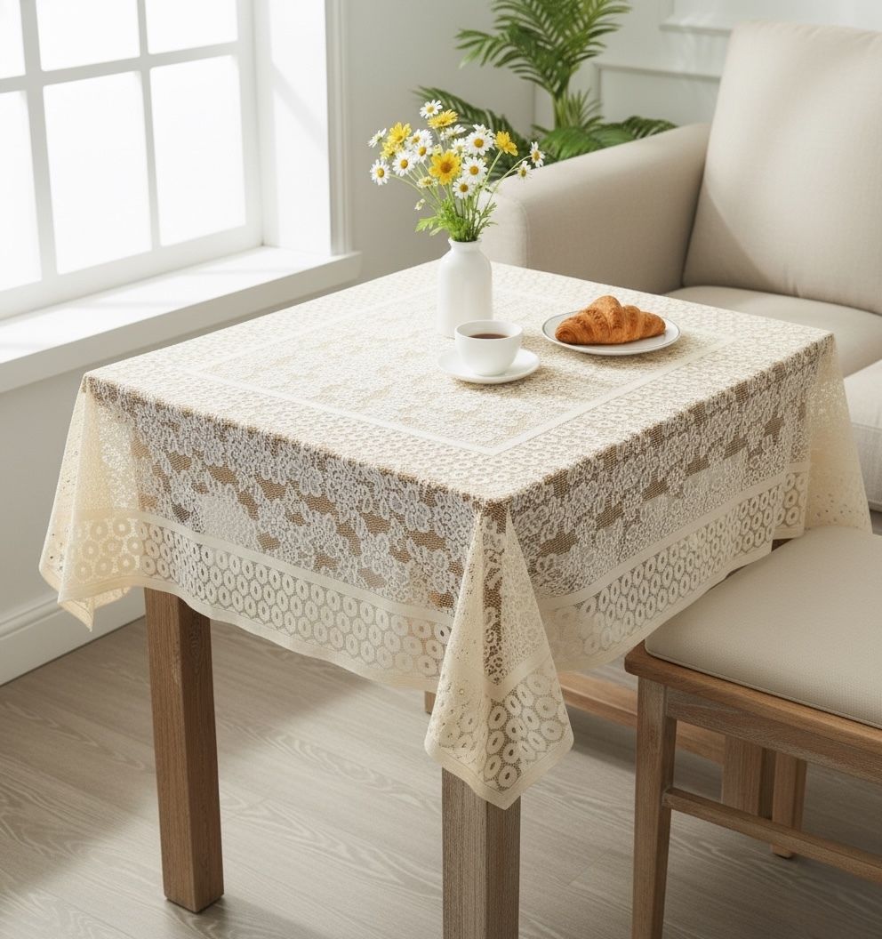 wisehome Cotton 2 Seater Floral Table Cover-picture-12
