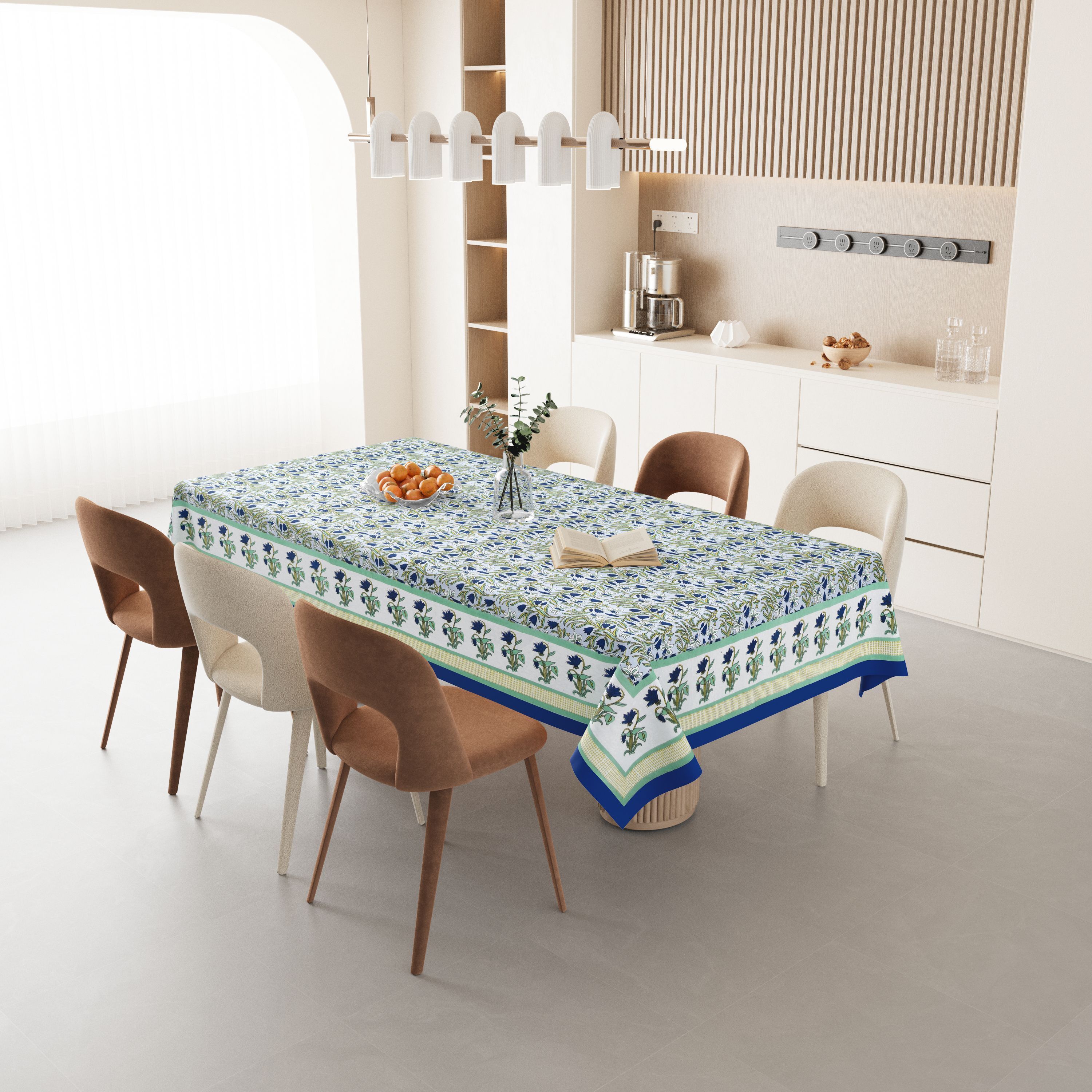 flipkart smartbuy Cotton 6 Seater Printed Table Cover-picture-29