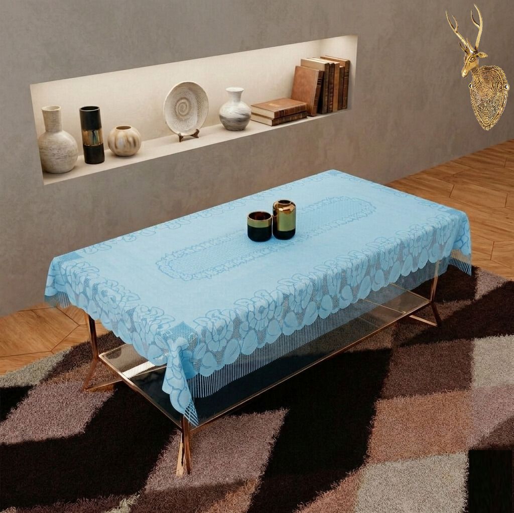 Cotton 4 Seater Self Design Table Cover-image-20