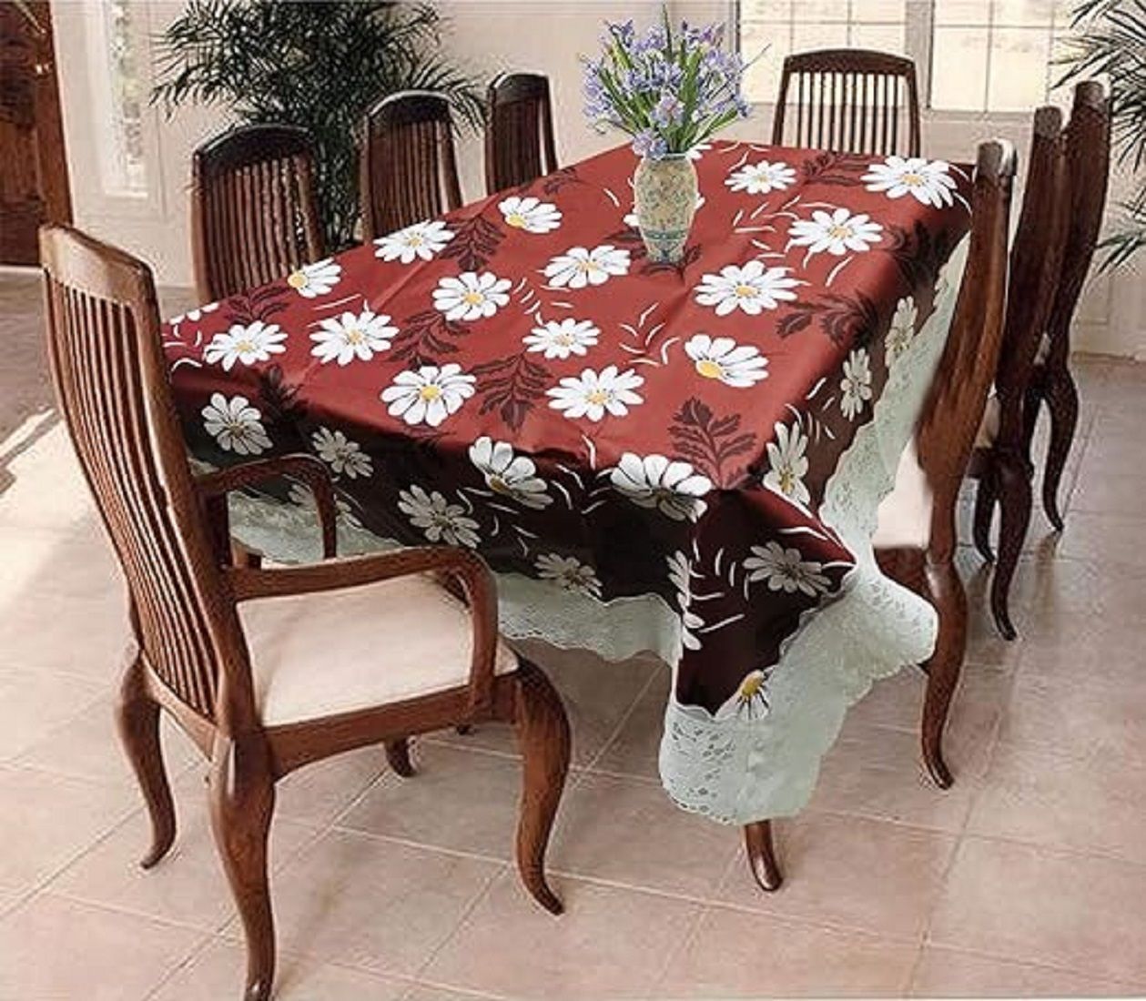 rmdecor PVC 6 Seater Printed, Floral Table Cover-picture-20