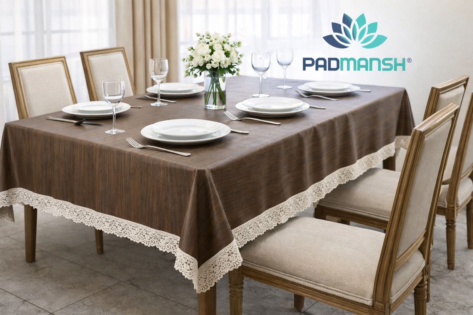 PVC 6 Seater Printed Table Cover-image-35