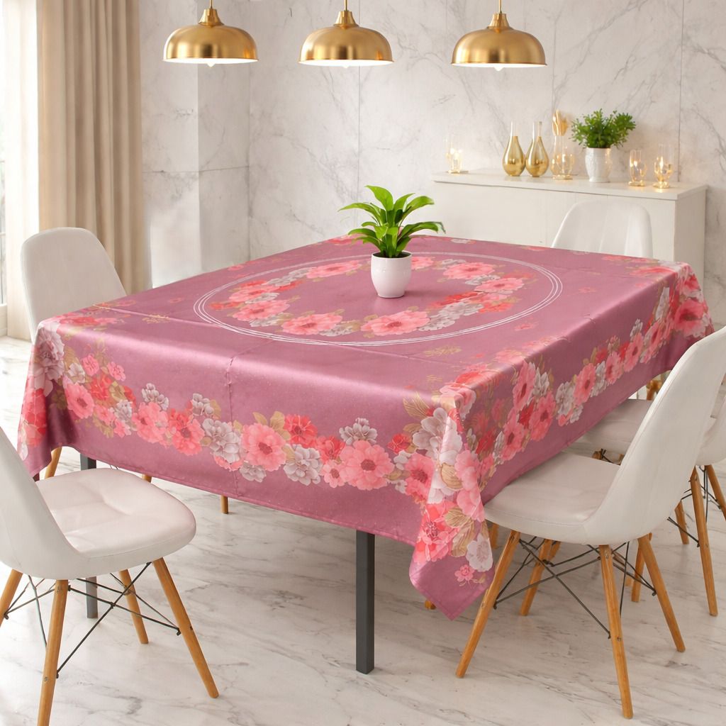 Polyester 4 Seater Solid Table Cover-image-10