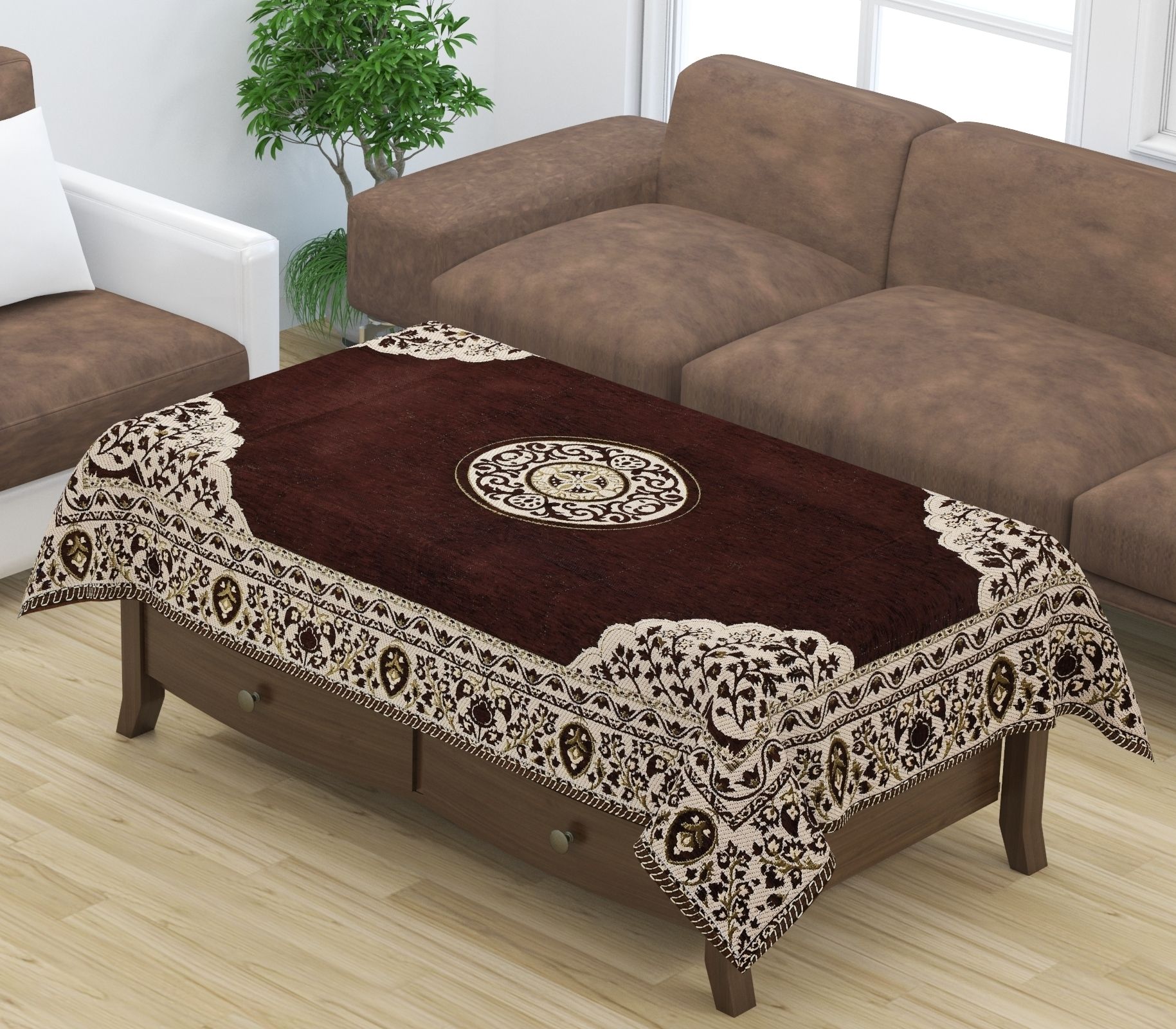 Embroidered 4 Seater Table Cover