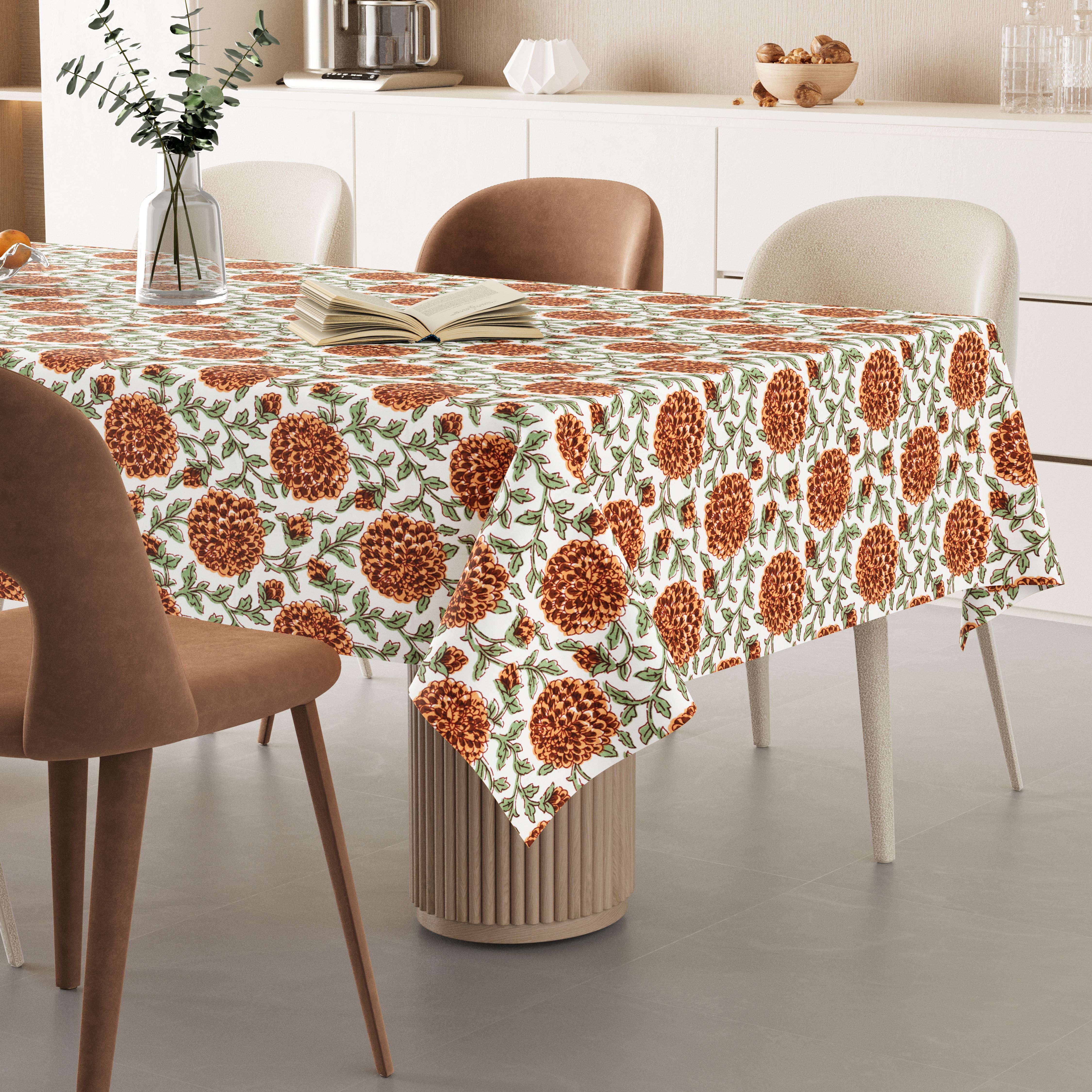 flipkart smartbuy Cotton 6 Seater Printed Table Cover-picture-16