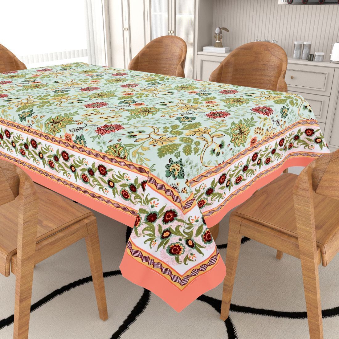 flipkart smartbuy Cotton 6 Seater Printed Table Cover-picture-17