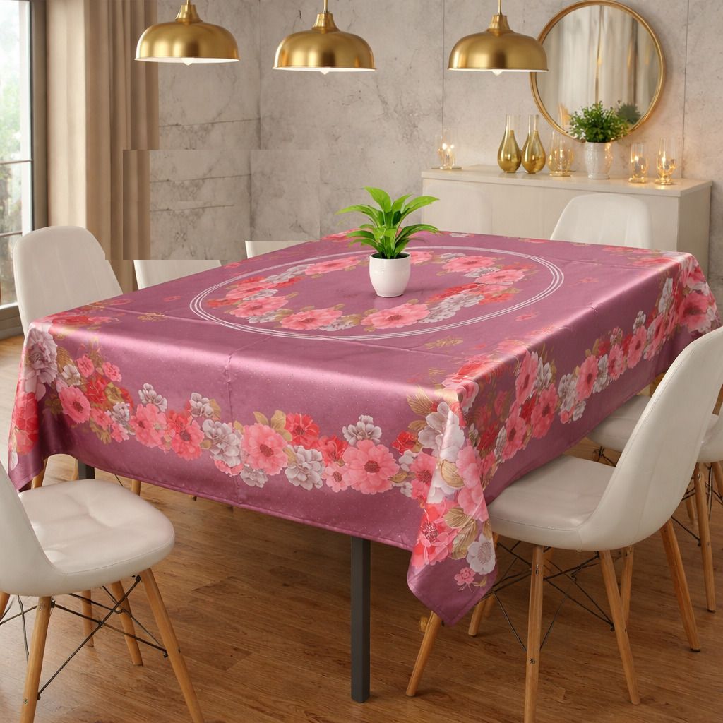revexo Polyester 4 Seater Solid Table Cover-picture-13