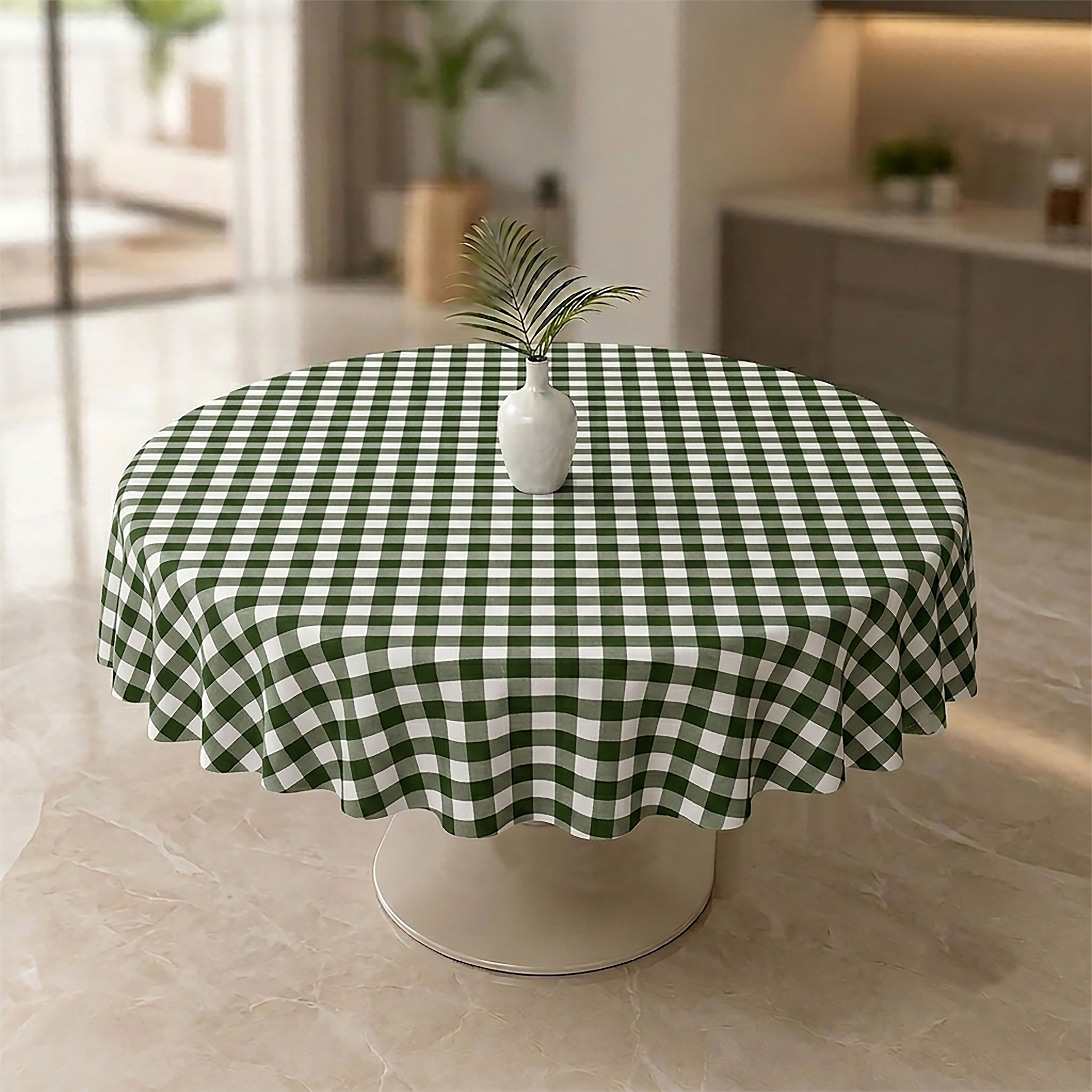oasis hometex Cotton 6 Seater Checkered Table Cover-picture-39