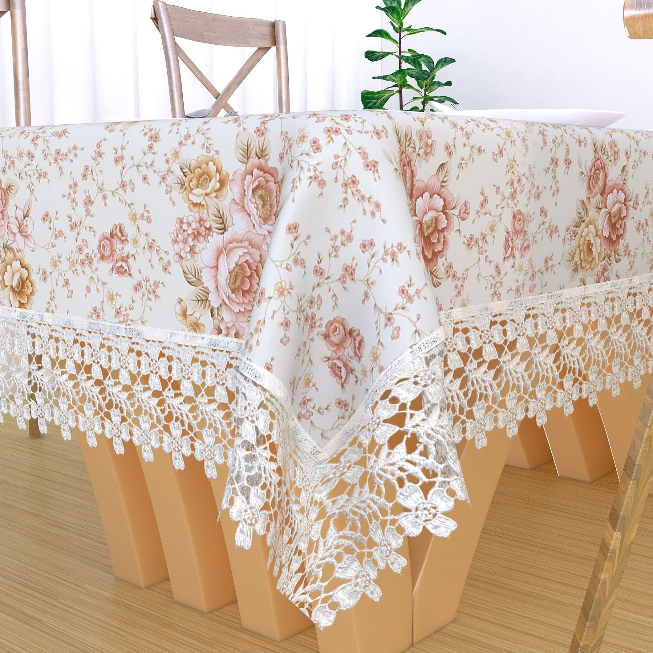 decology Cotton 6 Seater Floral Table Cover-picture-21