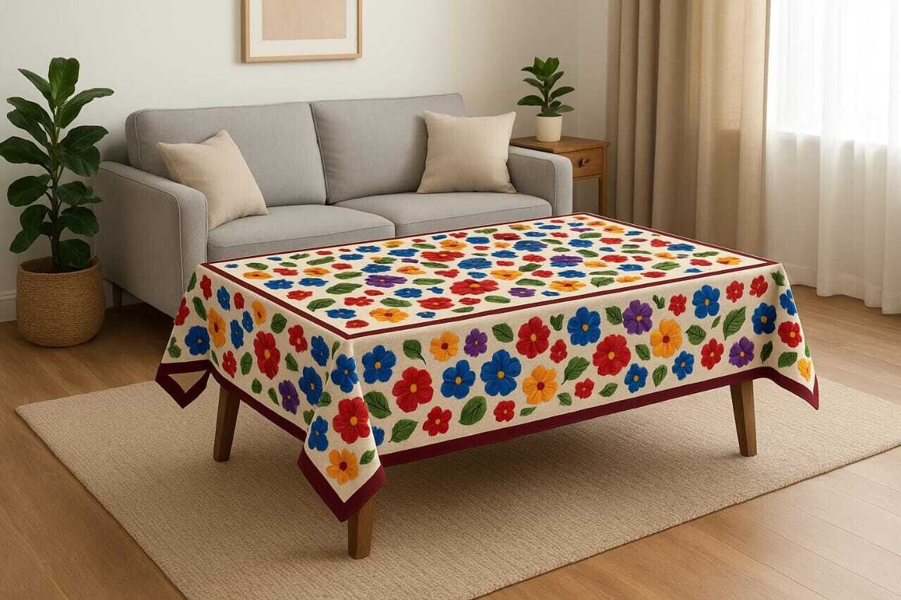 Floral 4 Seater Table Cover-image-0