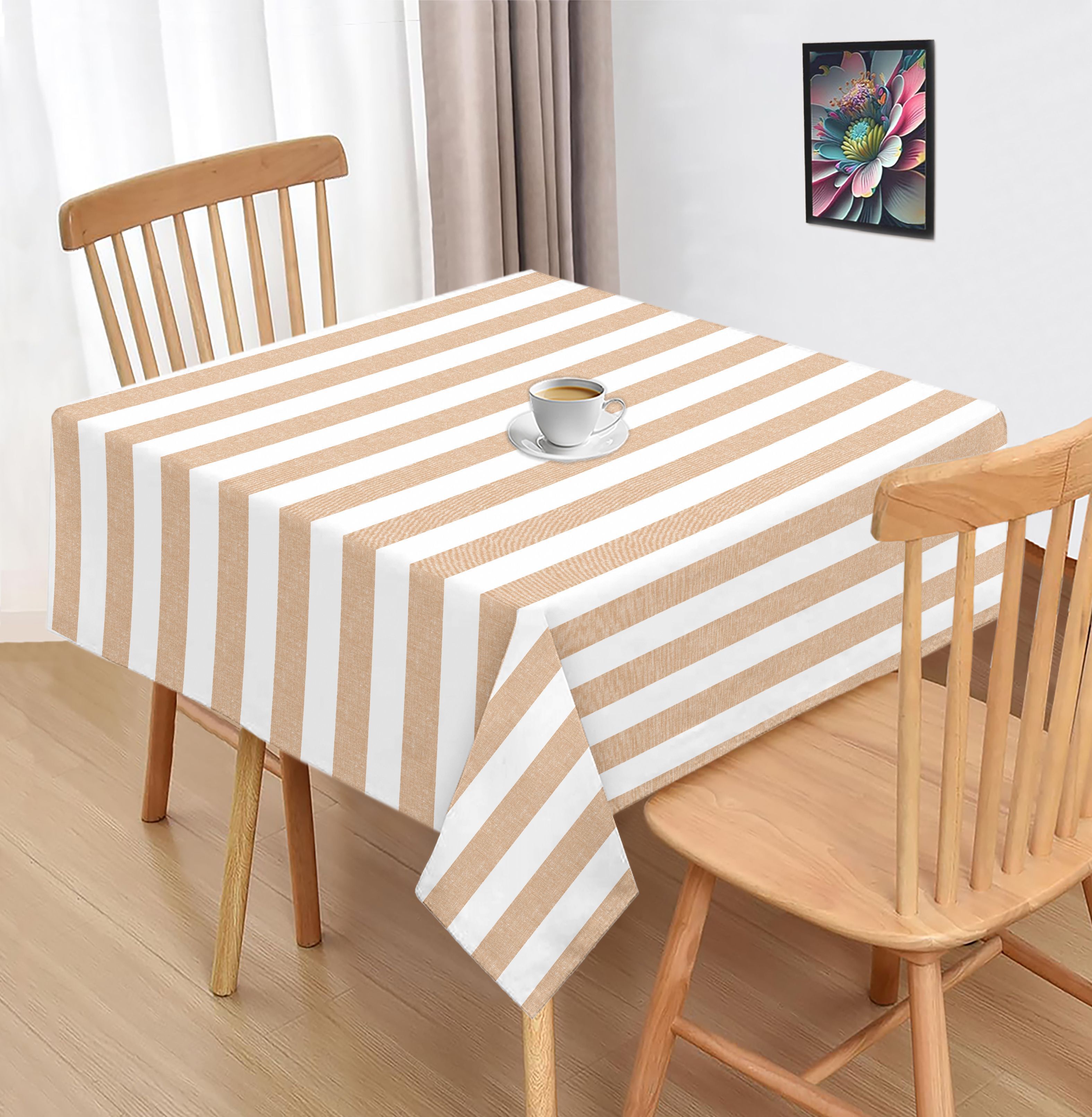 oasis hometex Cotton 2 Seater Striped Table Cover-picture-27