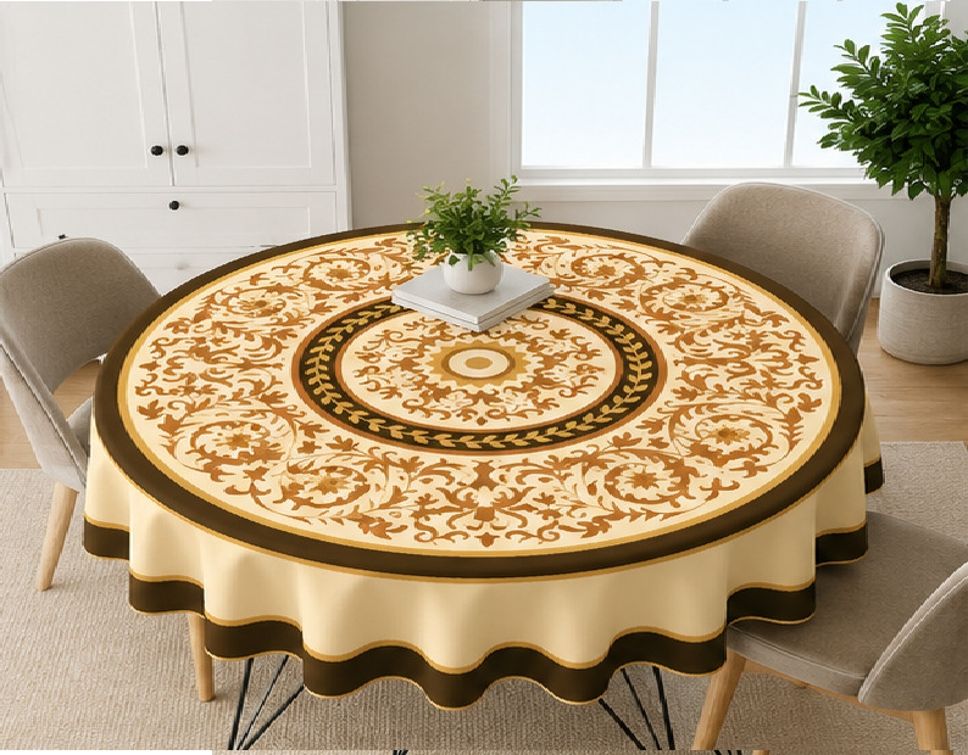 hollywood styles Velvet 6 Seater Printed Table Cover-picture-10