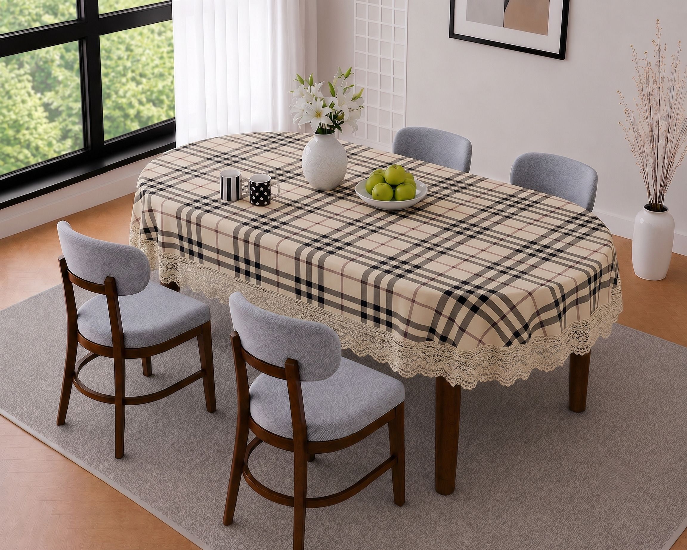 dynamicdecor PVC 4 Seater Printed Table Cover-picture-4