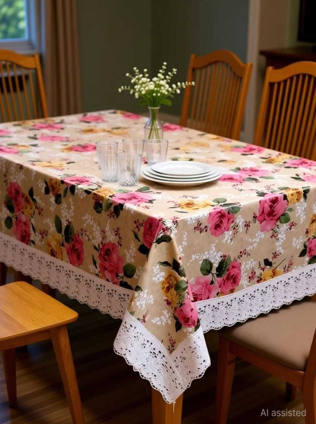 ic iconic choice PVC 6 Seater Printed Table Cover-picture-0