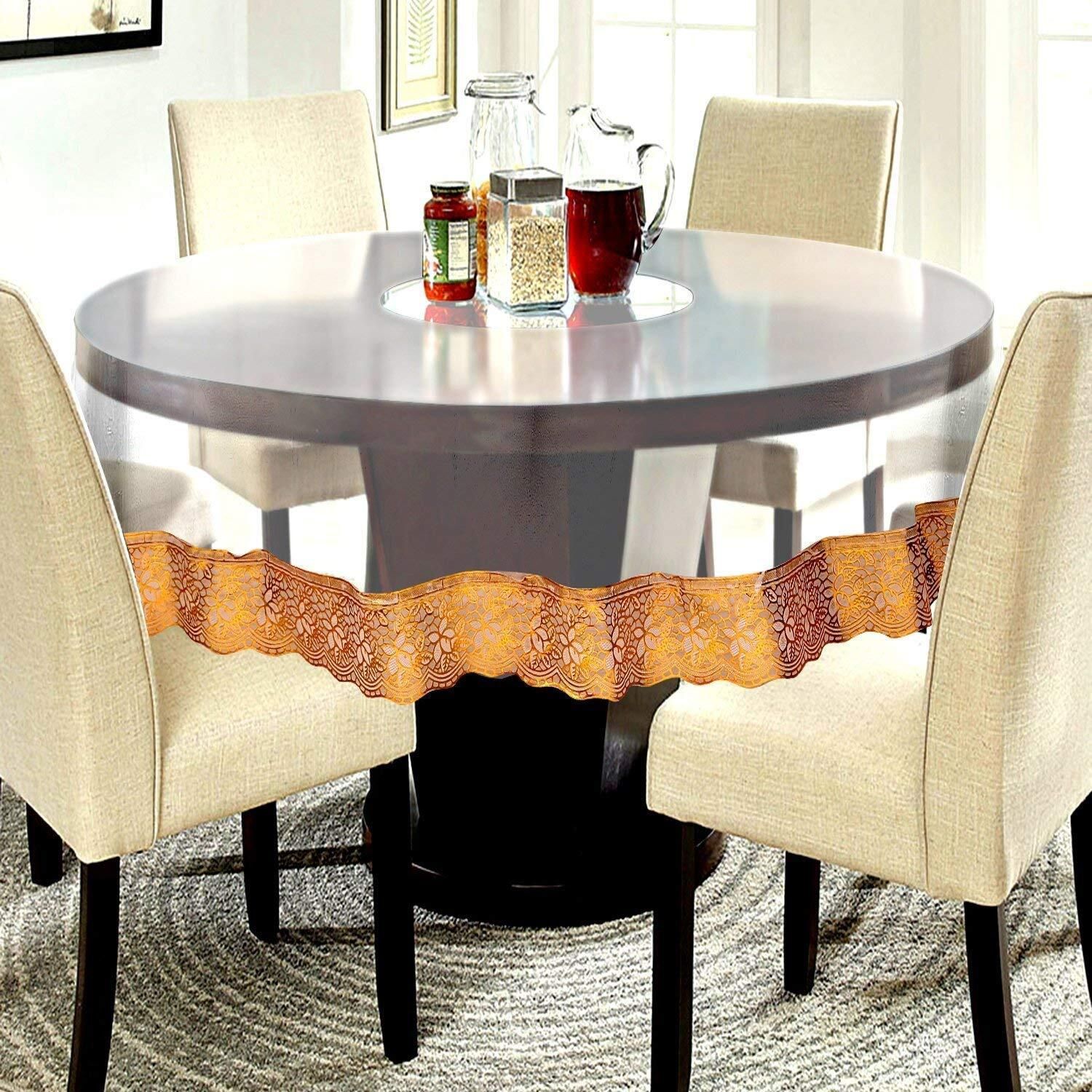casa furnishing PVC 4 Seater Solid Table Cover-picture-12