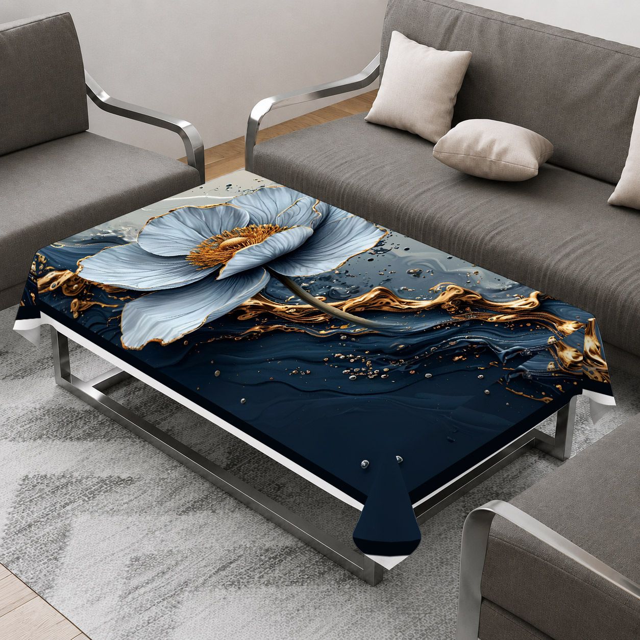 hollywood styles Velvet 4 Seater Printed Table Cover-picture-11